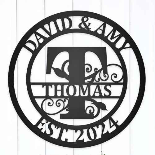 Personalized Metal Monogram Sign