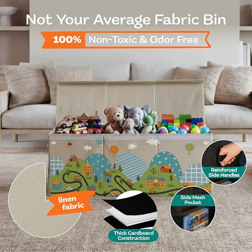 Extra Large Toy Storage Organizer with Lid