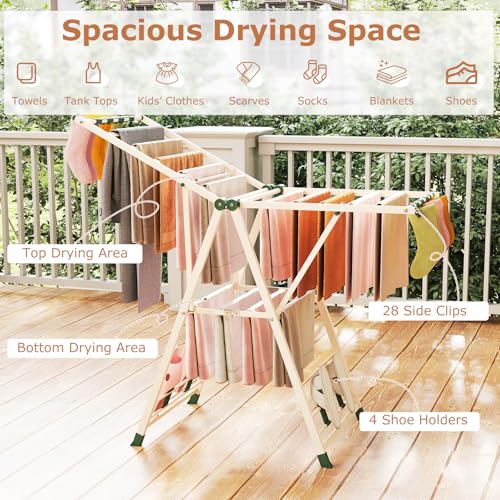 Foldable Metal Clothes Drying Rack