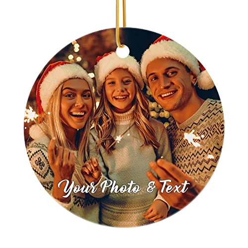 Personalized Christmas Ornaments with Photo Text