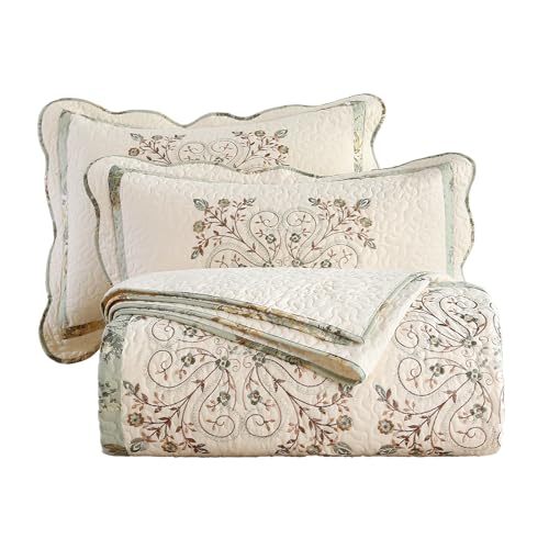 3 Piece Farmhouse Patchwork Quilt Set Full