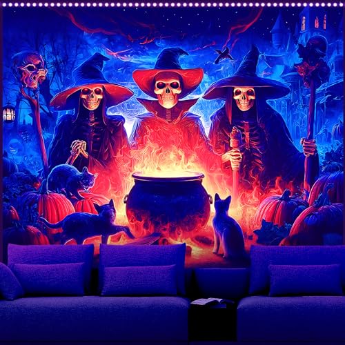 UV Reactive Halloween Tapestry