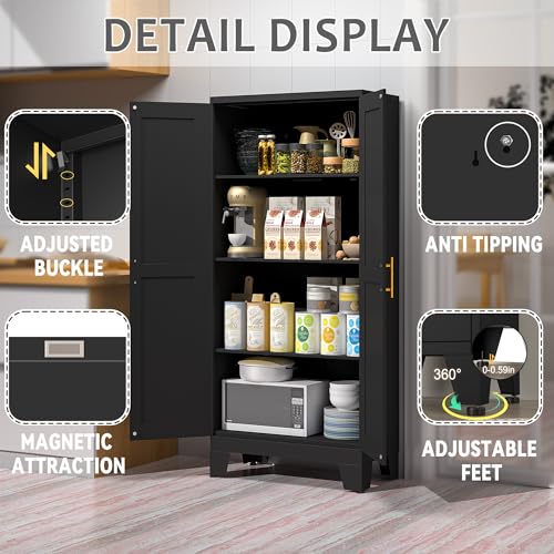 61.02" Kitchen Pantry Cabinet