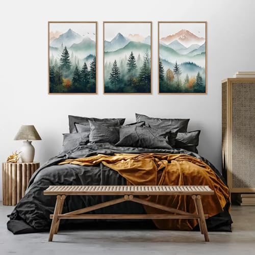 Misty Forest Wall Art Canvas