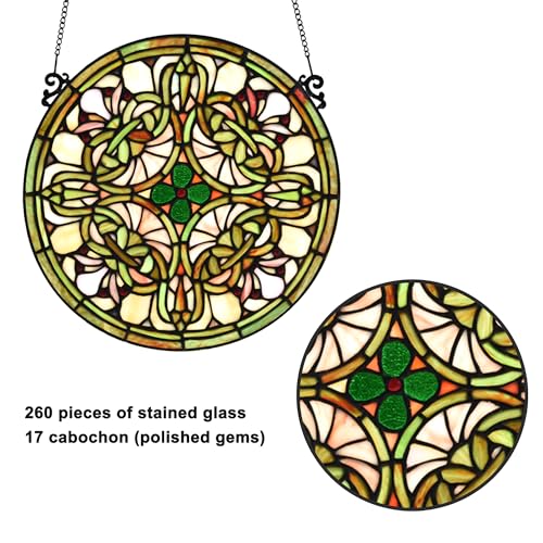 Tree of Life Tiffany Style Stained Glass Window Panel