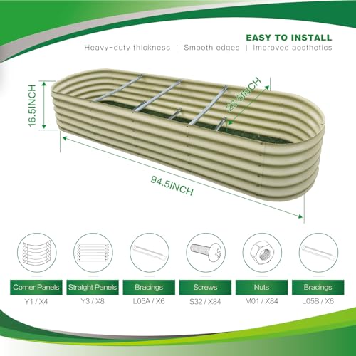 Gardmax Galvanized Raised Garden Bed