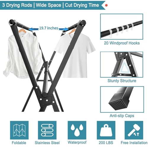 95 Inches Clothes Drying Rack