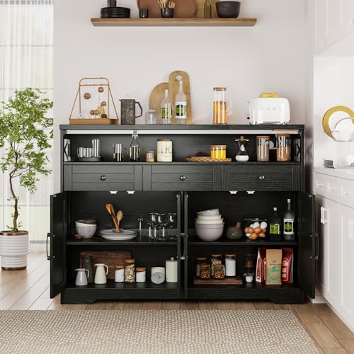 52" L Modern Farmhouse Sideboard Buffet Cabinet