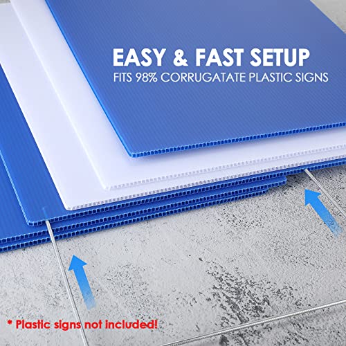 200 Pcs Yard Sign Stakes 24'' x 10'' H Frame Wire (200 Count)