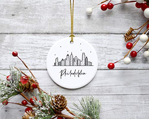 Round Ceramic Porcelain Christmas Tree Ornament Gift