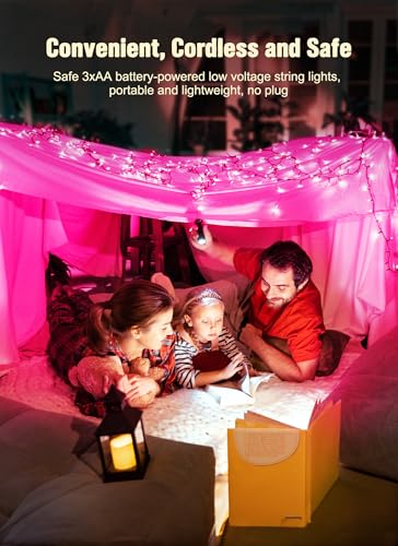 8ft 20LED Battery Operated Christmas String Lights with Timer