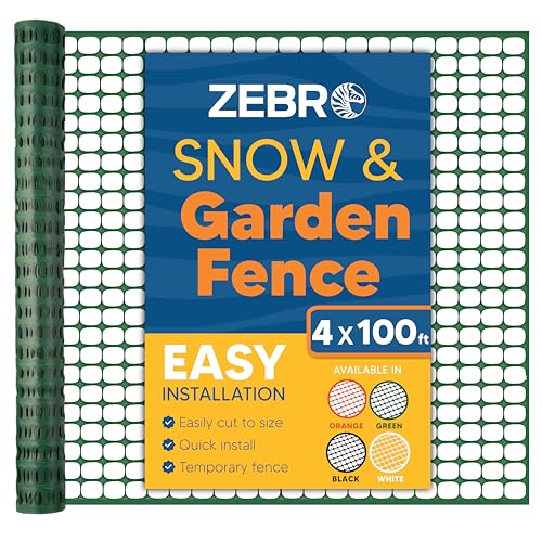 4' x 100' Green Plastic Garden Fence Roll
