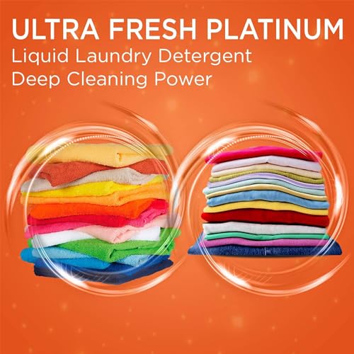 6X Platinum 5 Gal Laundry Detergent with Fabric Softener Bundled with 2 Pack Platinum 6X Laundry Detergent Sheets with Fresh Scent (640 Fl Oz)