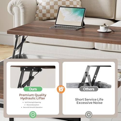 31.5" Lift Top Coffee Table with Storage