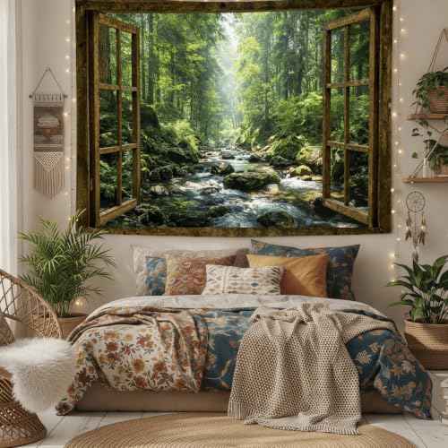 Window Forest Tapestry 80x60 Inch