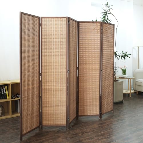 5 Panel Bamboo Room Divider