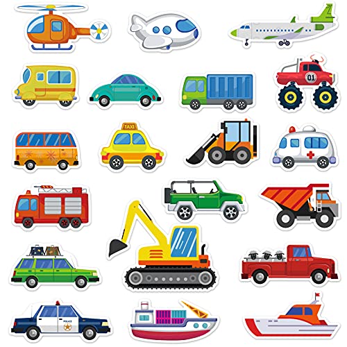 40 PCS Transportion Thick Window Gel Clings for Kids Toddlers (40 Count)