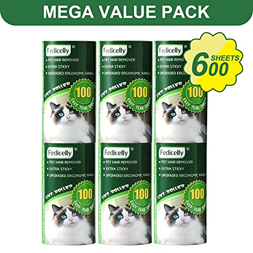 Lint Rollers Pet Hair Extra Sticky Refills (6 Count)