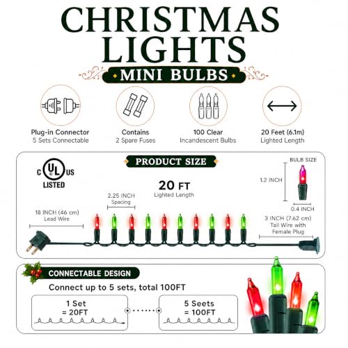 Christmas Mini String Lights (21 Foot)