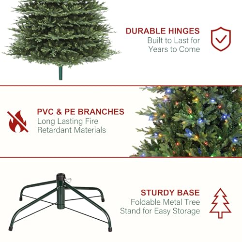 12 ft Prelit Christmas Tree with Realistic PE Foliage