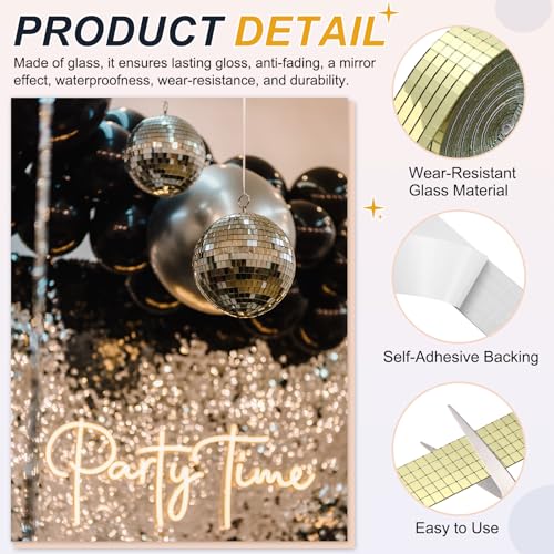 5x5mm Self Adhesive Mirrors Mosaic Tiles (3600 Count)