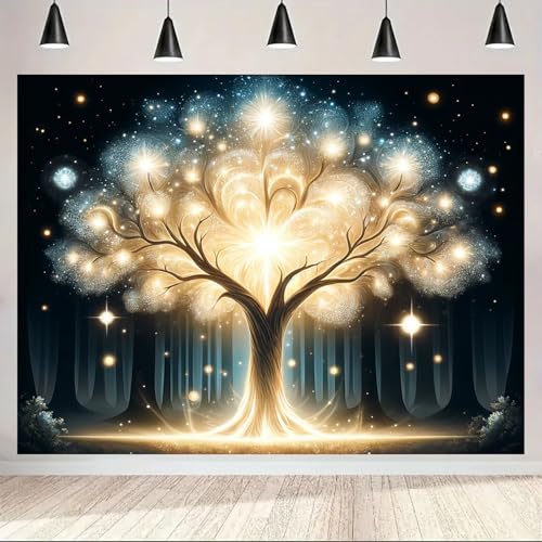Blacklight Tapestry Tree of Life Party Wall Decor 78 x 59 Inch