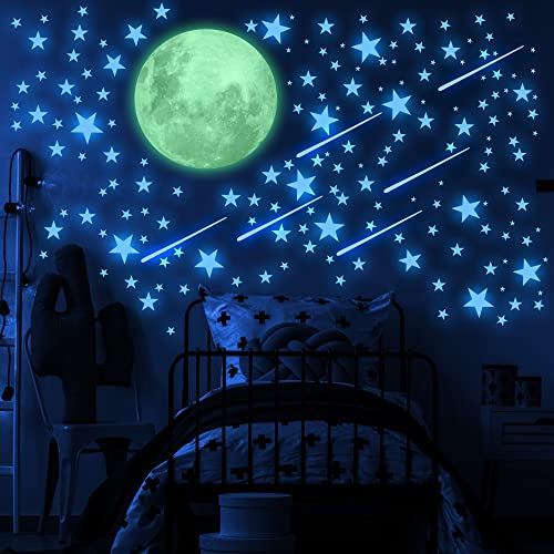 Glow in The Dark Stars and Moon for Ceiling