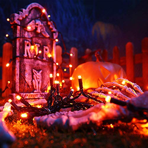 5MM Wide Angle Halloween String Lights Orange