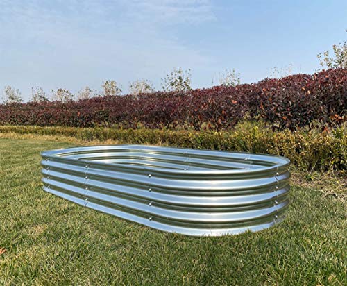 9' x 3' Metal Oval Raised Garden Bed Planter (2 Count)