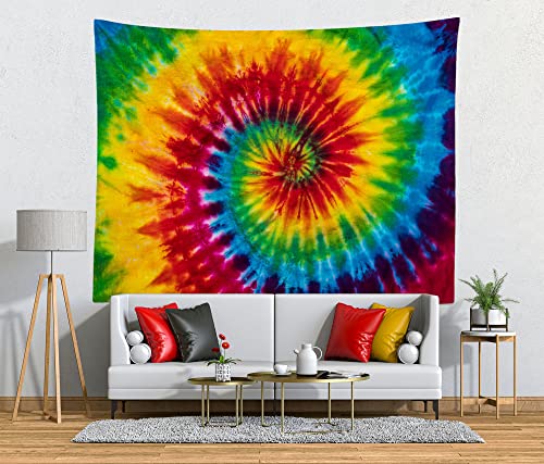 118''x178‘’ Tie Dye Colorful Tapestry Fabric