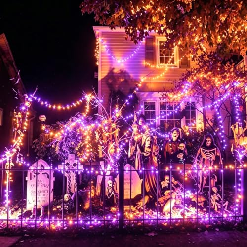 25FT Orange Purple Halloween String Lights (50 Count)