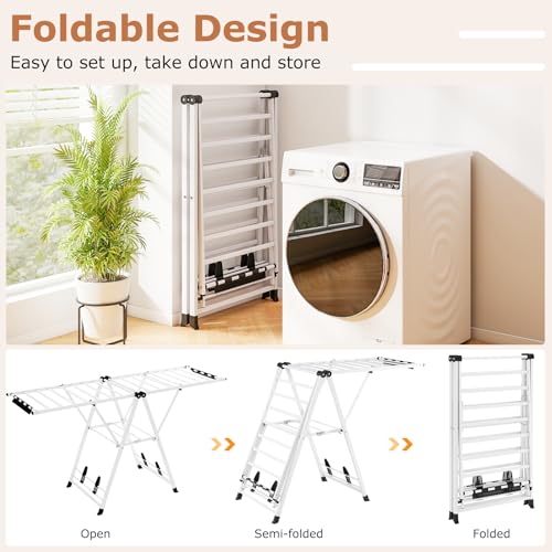 Foldable Metal Clothes Drying Rack