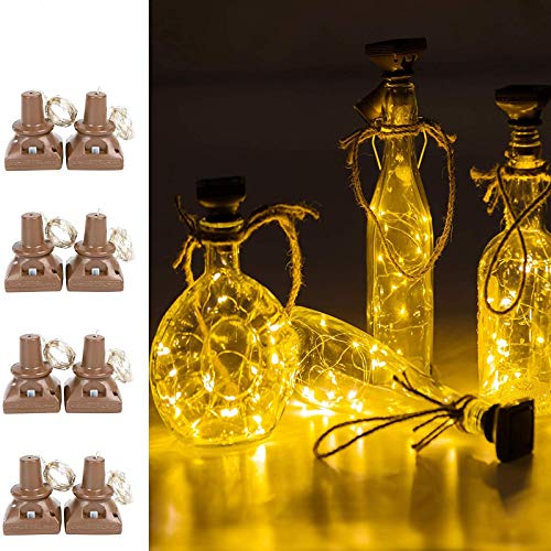 Solar Wine Bottle Lights Outdoor (8 Count)
