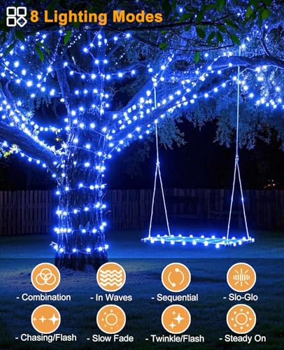 40FT 120 LED Christmas Lights Outdoor