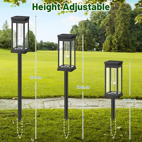 6 Pack Solar Pathway Lights Outdoor (6 Count)
