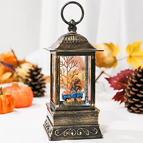 Fall Snow Globe Lantern
