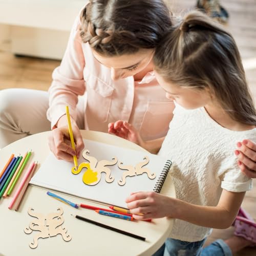DIY 3D Summer Ocean Wood Crafts to Paint for Kids Adults (24 Count)