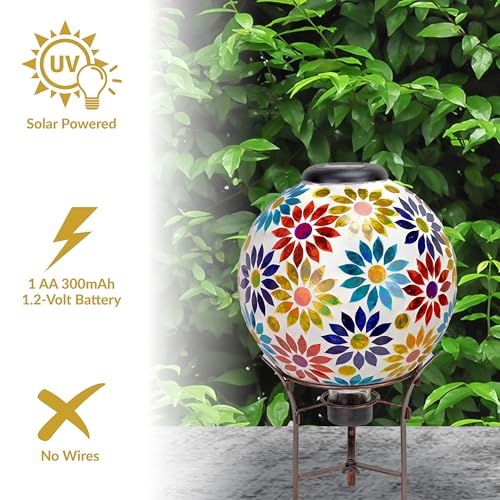 Sunnydaze Solar Gazing Ball for Garden (2 Count)