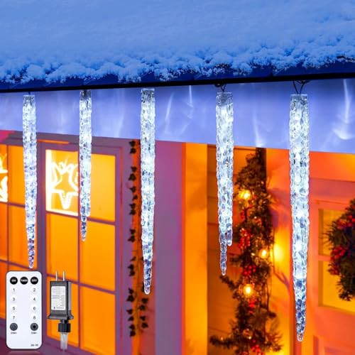 Icicle Lights Outdoor with Remote (200 Count)