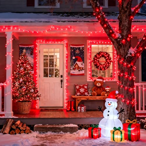 66ft 200 LED Red Halloween Indoor Outdoor String Lights Plug in (66 Foot)