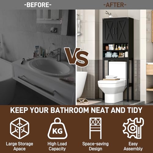 Over The Toilet Storage Cabinet with Adjustable Shelf