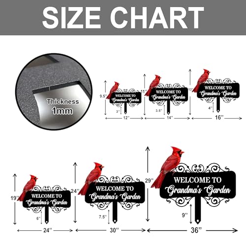 Personalized 12in Metal Garden Signs