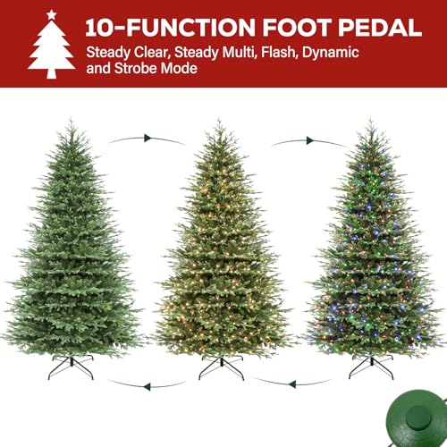 7.5 ft Prelit Christmas Tree with Realistic PE Foliage