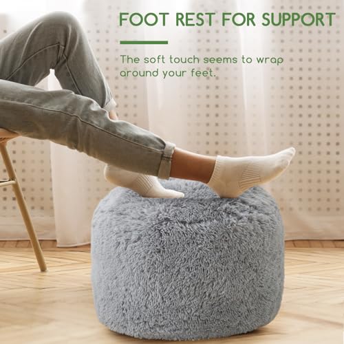 Round Stuffed Pouf Ottoman