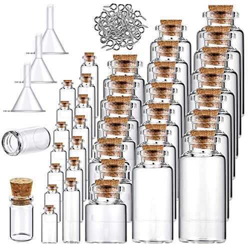 45 Pcs Spell Jar Mini Glass Potion Bottles Cork Stopper