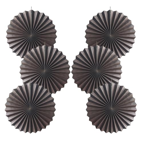 Coffee Party Decorations Hanging Paper Fans Set 16inch DIY