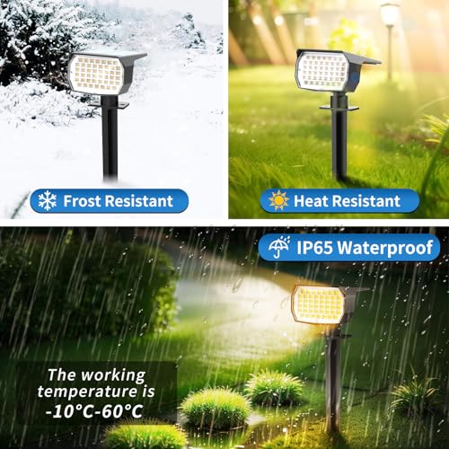 Solar Spot Lights Outdoor 2 Pack (2 Count)