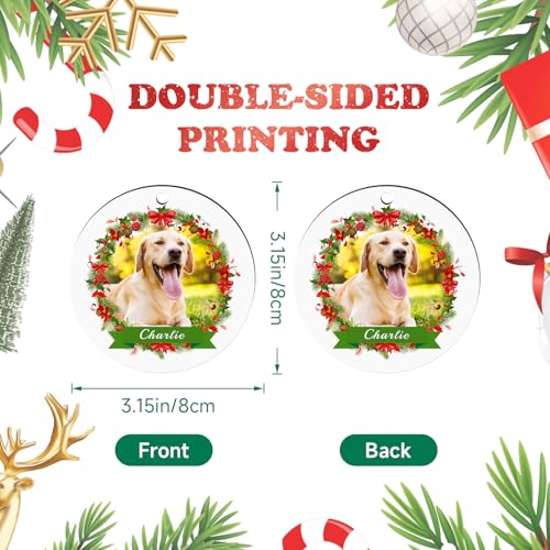 Personalized Dog Photo Christmas Ornaments 2026