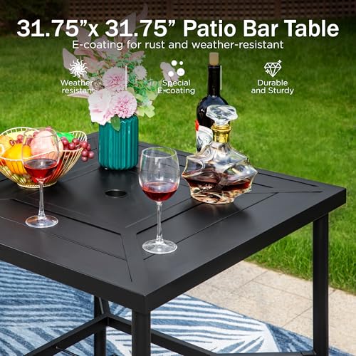 Outdoor Bar Height Table and Chairs Set for 4 (5 Count)