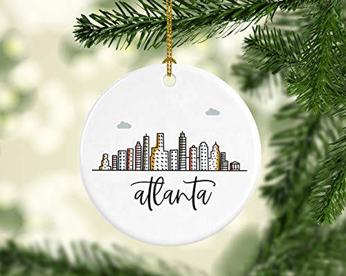 Round Ceramic Porcelain Christmas Tree Ornament